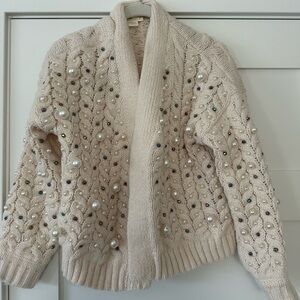 Embellished Cream cardigan